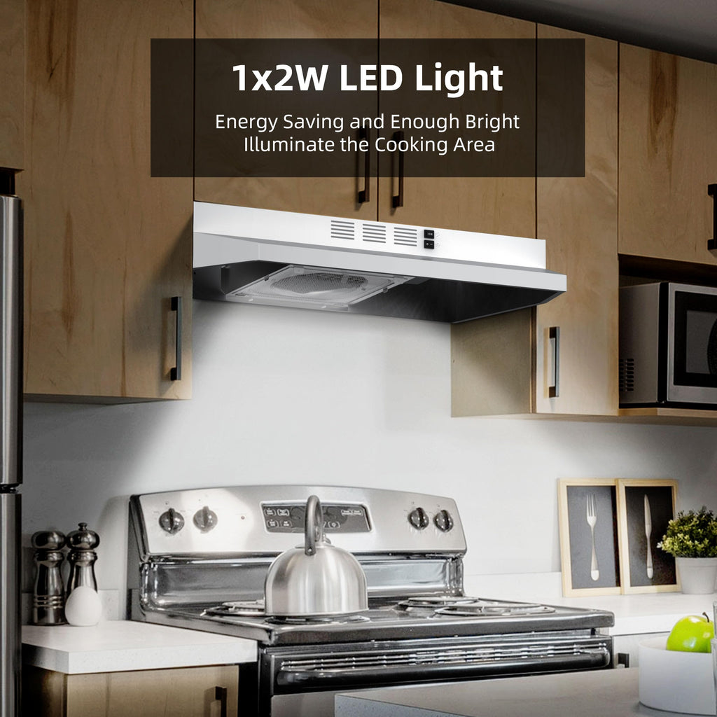 White 30 inch Under Cabinet Range Hood W792