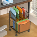 Rolling File Cabinet with Adjustable Dividers and Storage Drawer V26823