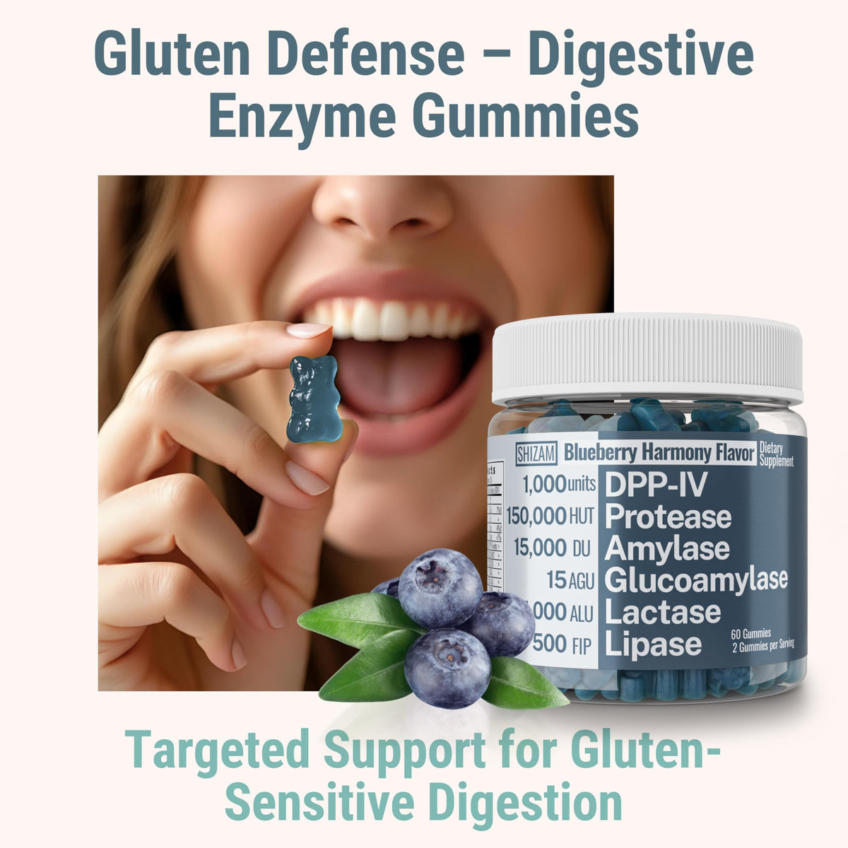 Gluten & Lactase Digestive Enzyme Gummies J522122