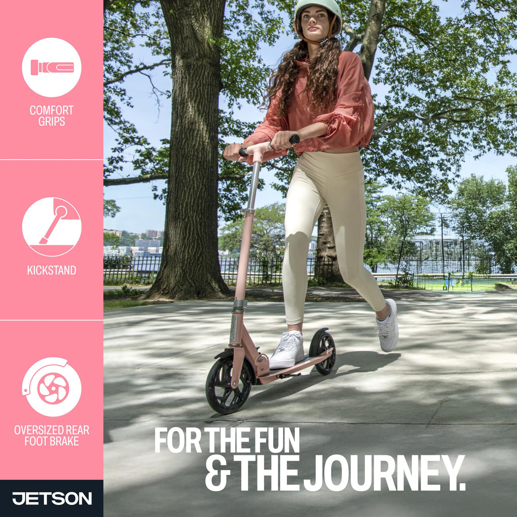 2-Wheel Kick Scooter with Wide Deck and Adjustable Handlebar T2241