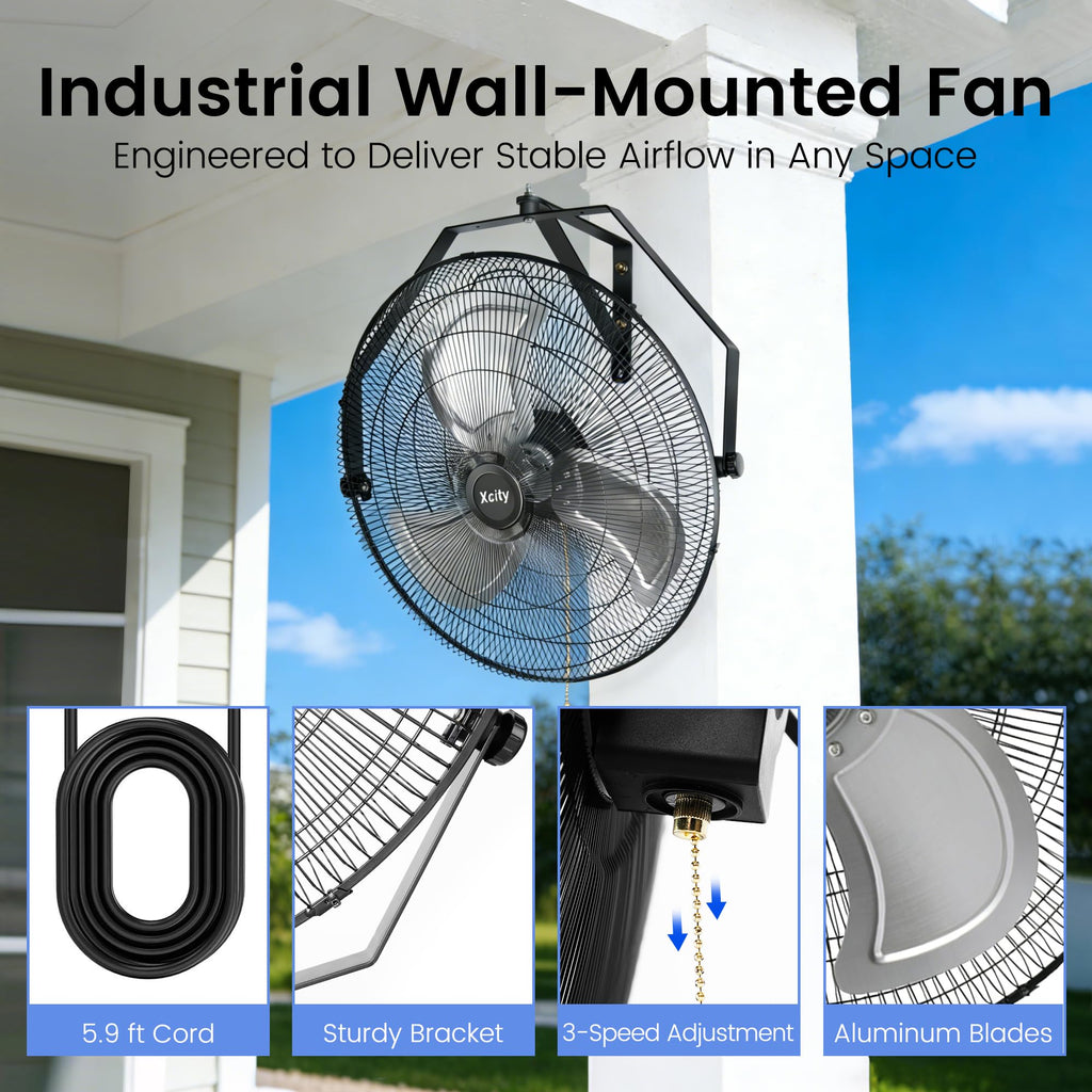 Wall Mount Fan 20" 3-Speed Q76371