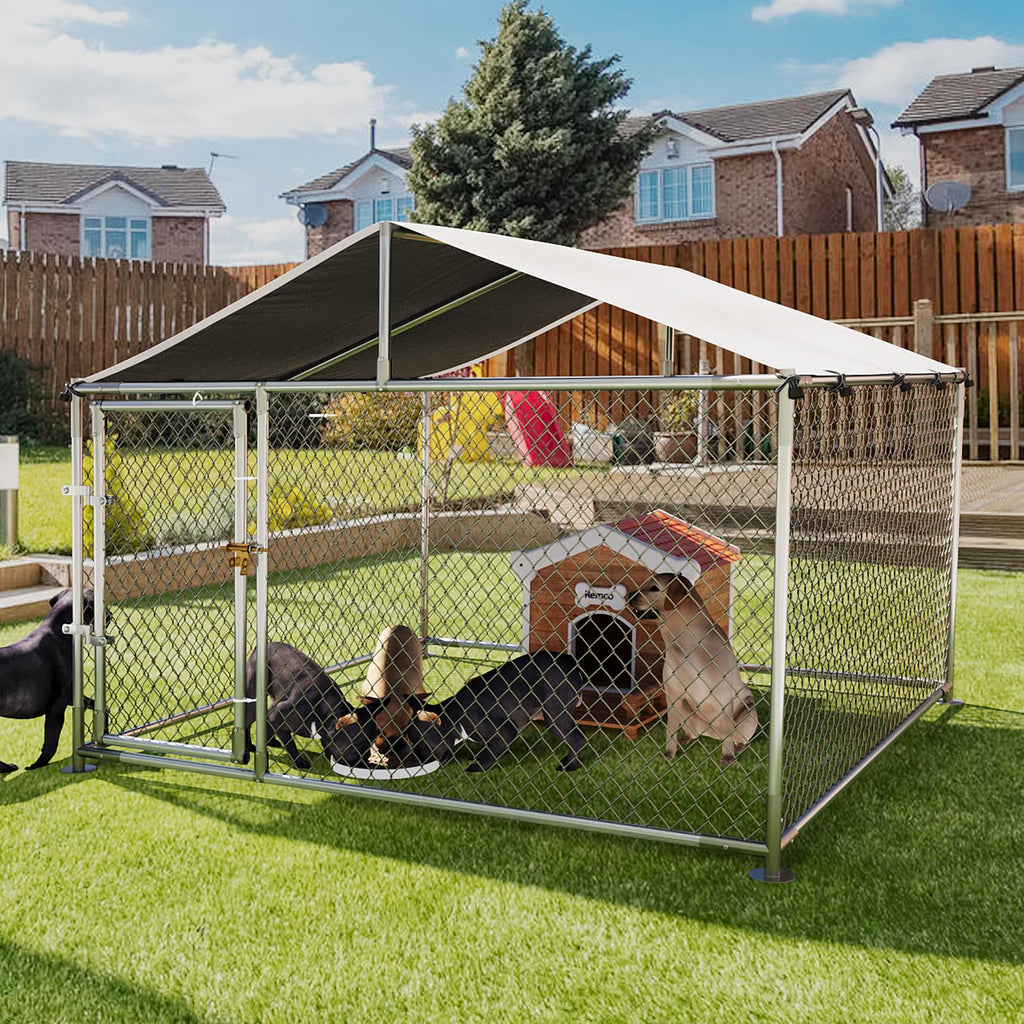 Large Outdoor Dog Kennel with Roof J380