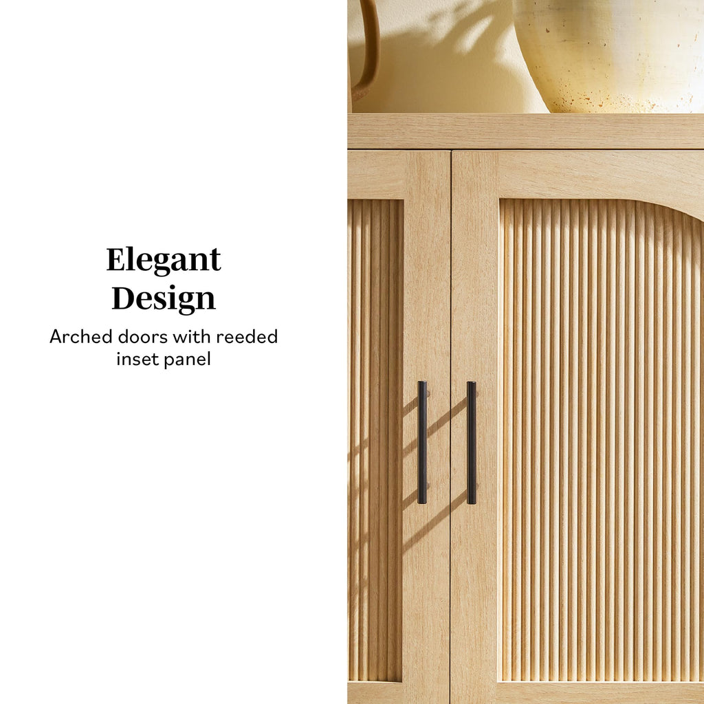 70 Inch Coastal Oak Sideboard Buffet D877125