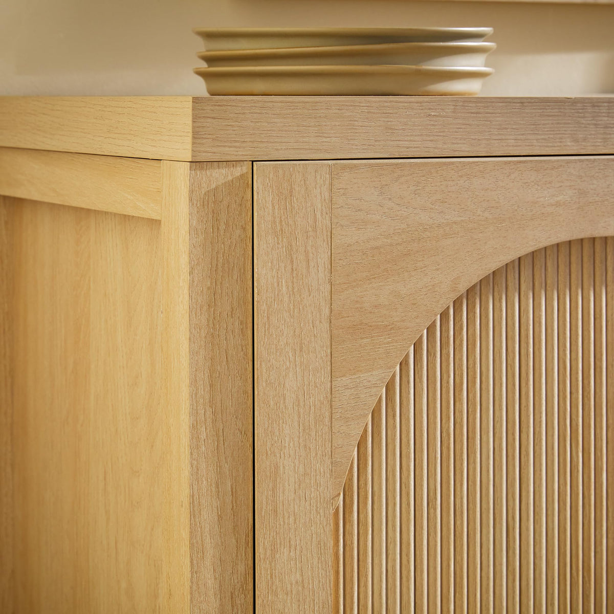 70 Inch Coastal Oak Sideboard Buffet D877125