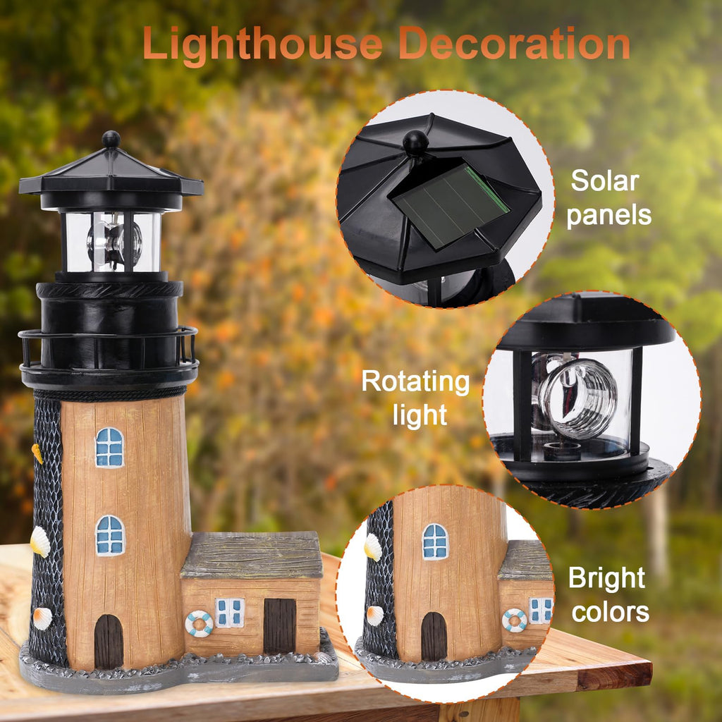 Solar Lighthouse with Rotating Beacon V948973