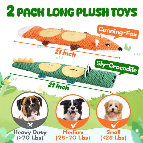 2 Pack No Stuffing Squeaky Dog Toys A154