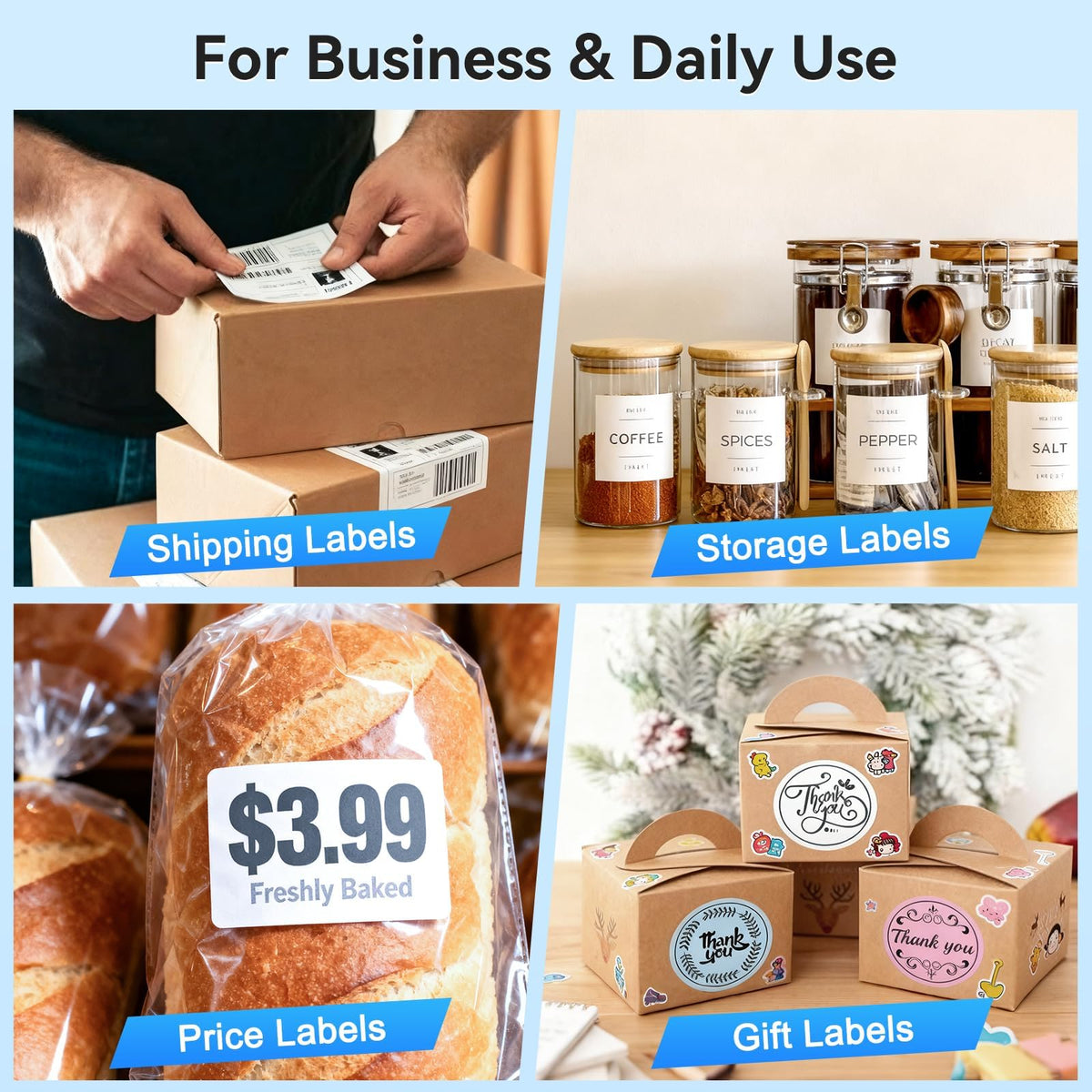 Bluetooth Thermal Shipping Label Printer, Wireless 4x6 W209