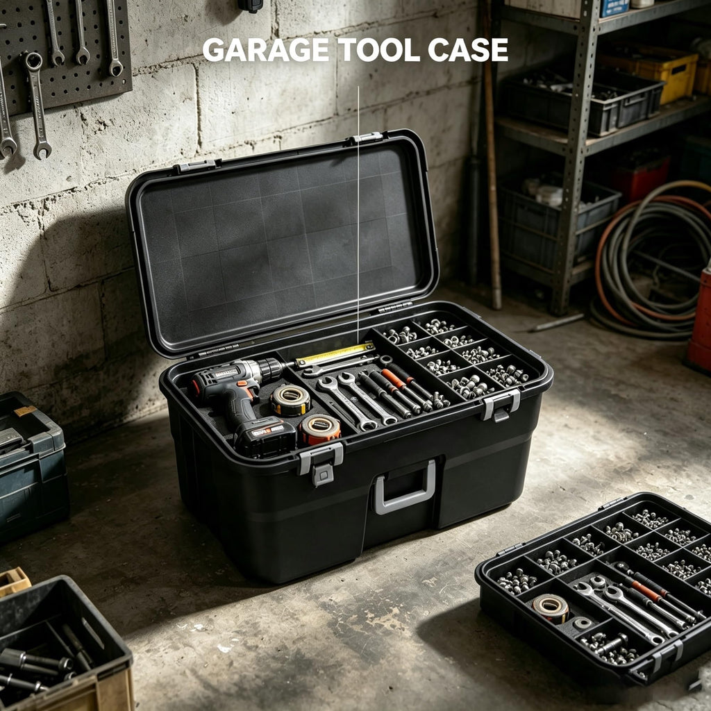 2 Pack 22 Gallon Black Wheeled Lockable Plastic Storage Trunk Q799