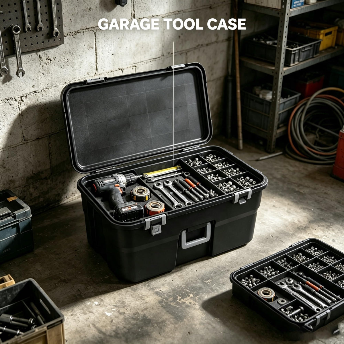 2 Pack 22 Gallon Black Wheeled Lockable Plastic Storage Trunk Q799