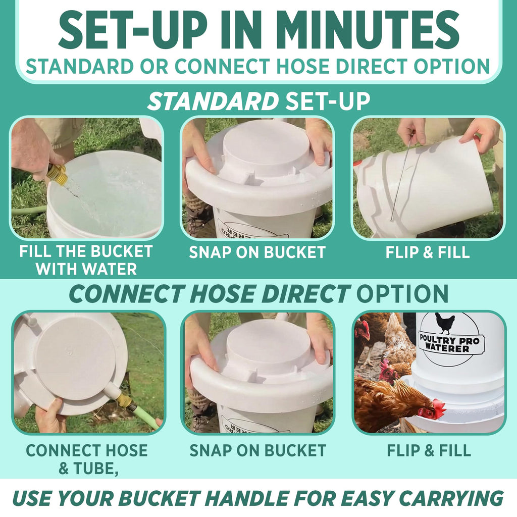 Chicken Waterer for 5 Gallon Bucket B384