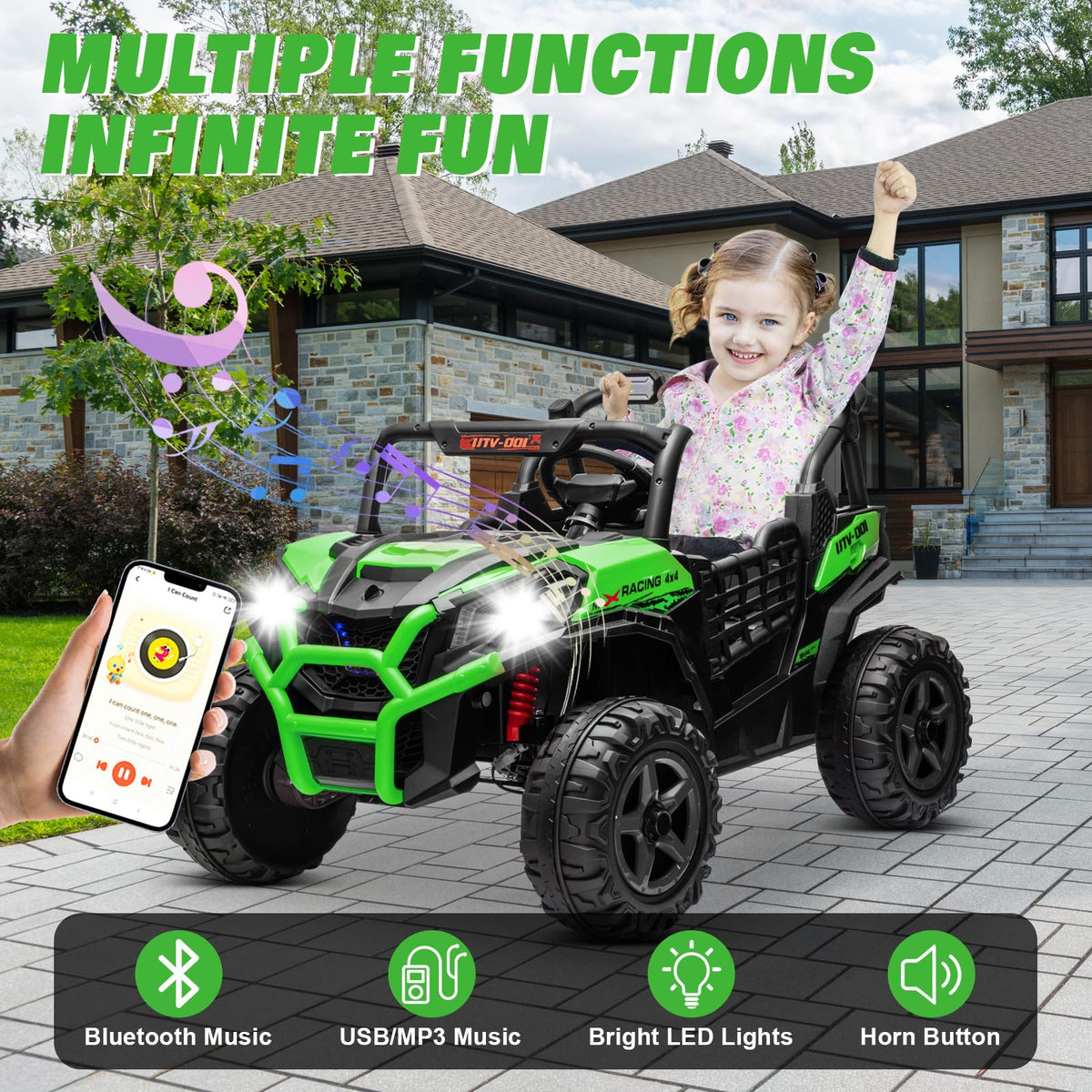 2 Seater 24V Powered Ride on Car with Remote O1362