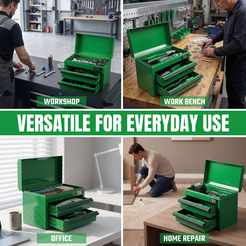 Mini Metal Tool Box with 2 Drawers T316