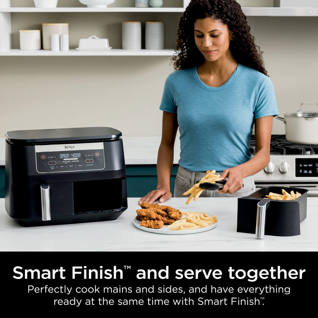 6 Quart 5-in-1 DualZone 2-Basket Air Fryer, Black N522522