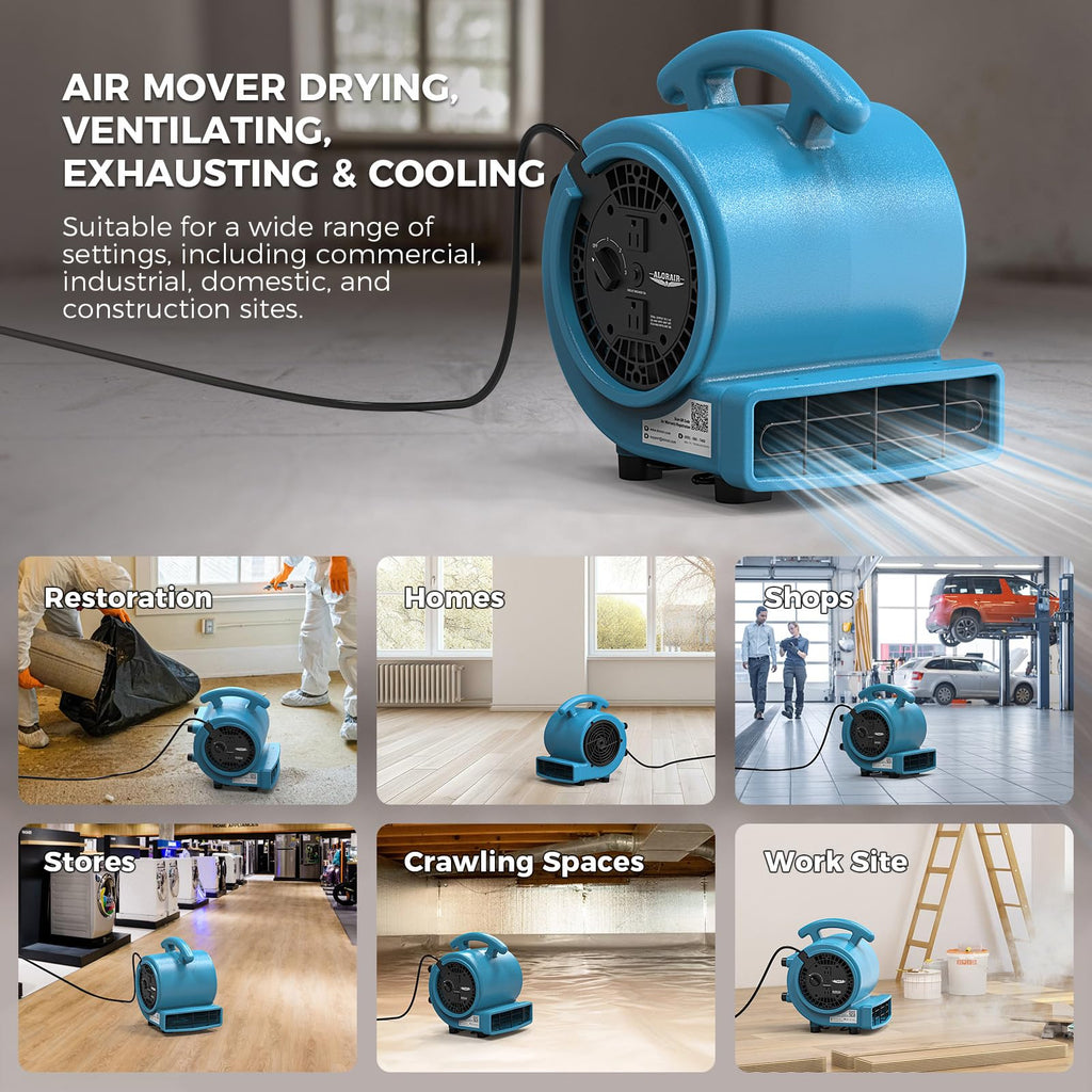 1000 CFM 3 Speed Air Mover Floor Fan R671