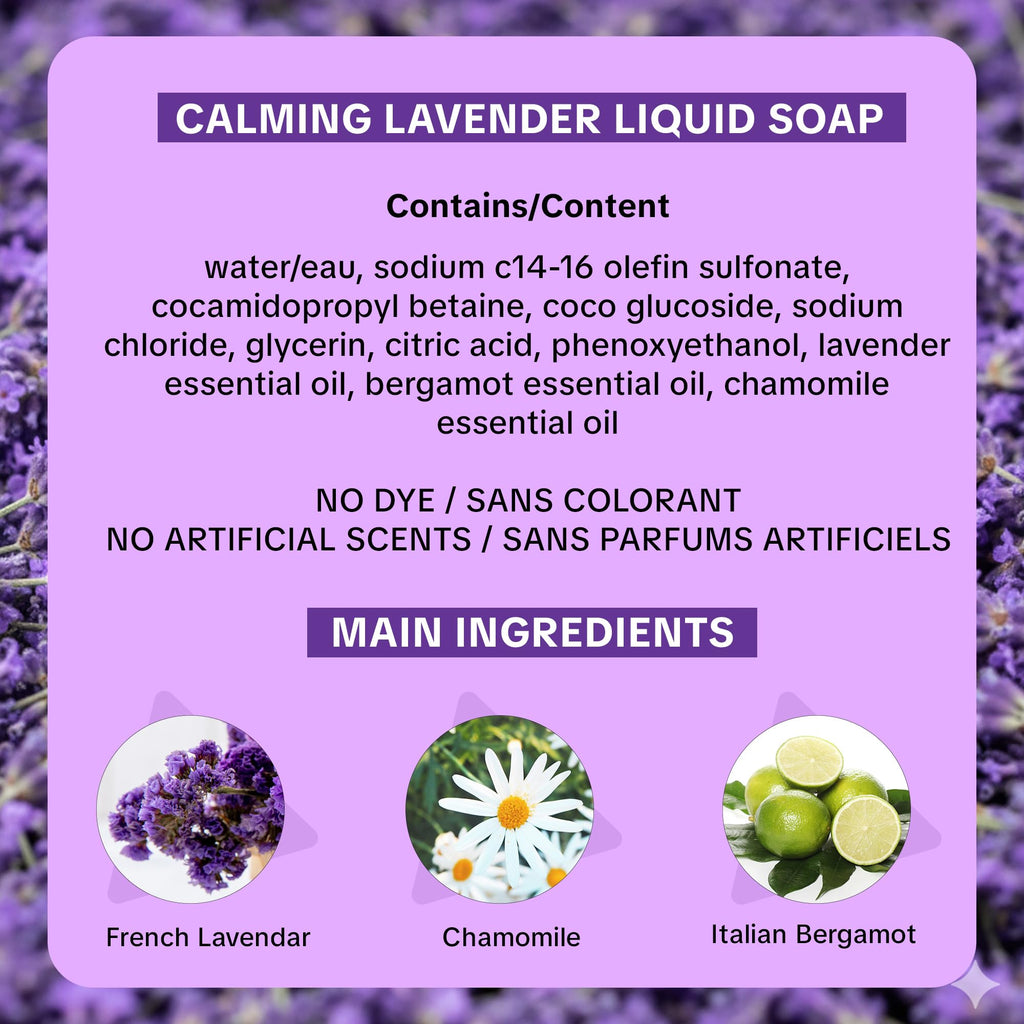 Liquid Hand Soap Refill With Essential Oils, Lavender Scent, 33.8 fl oz Y98057