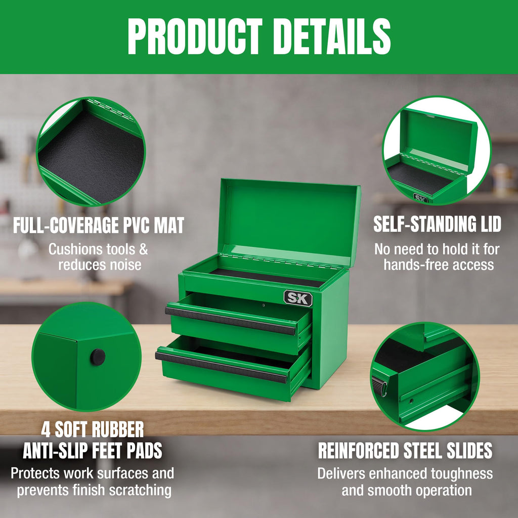 Mini Metal Tool Box with 2 Drawers T316