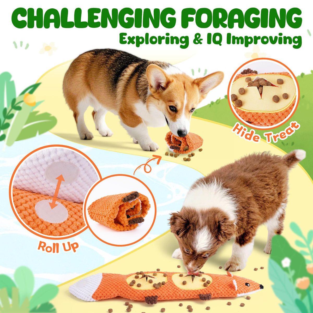 2 Pack No Stuffing Squeaky Dog Toys A154