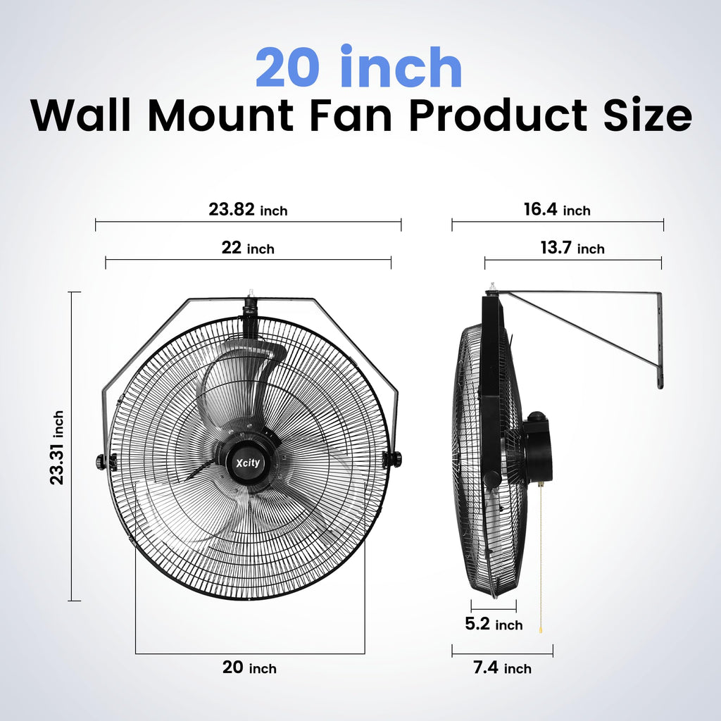 Wall Mount Fan 20" 3-Speed Q76371