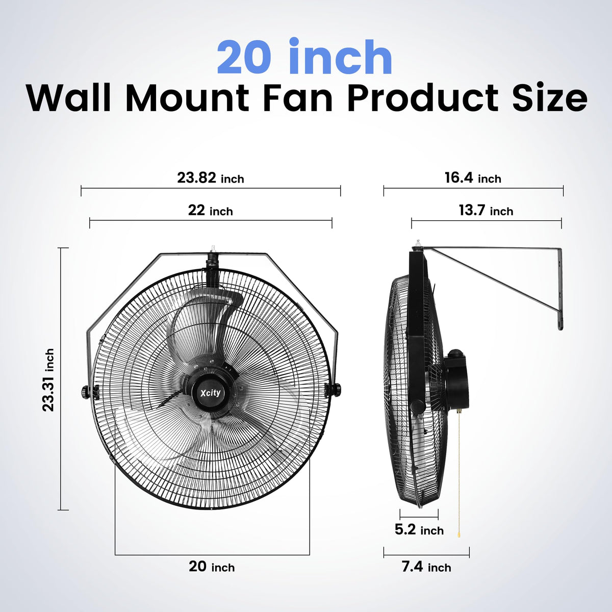 Wall Mount Fan 20" 3-Speed Q76371