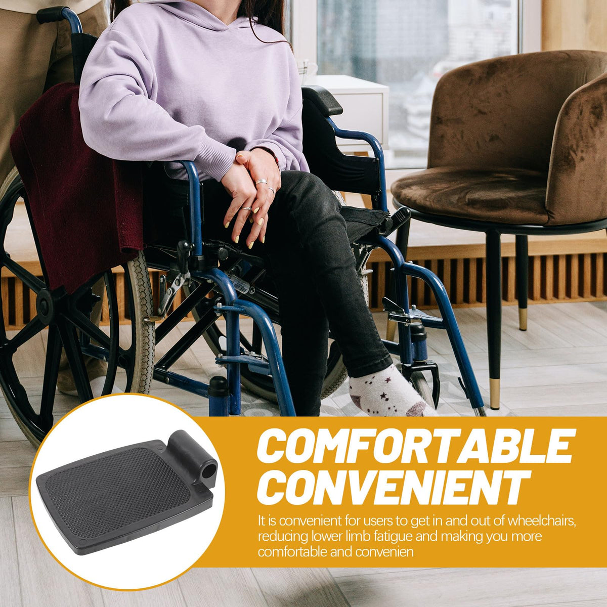 Plastic Wheelchair Footrest 1 Pair K279
