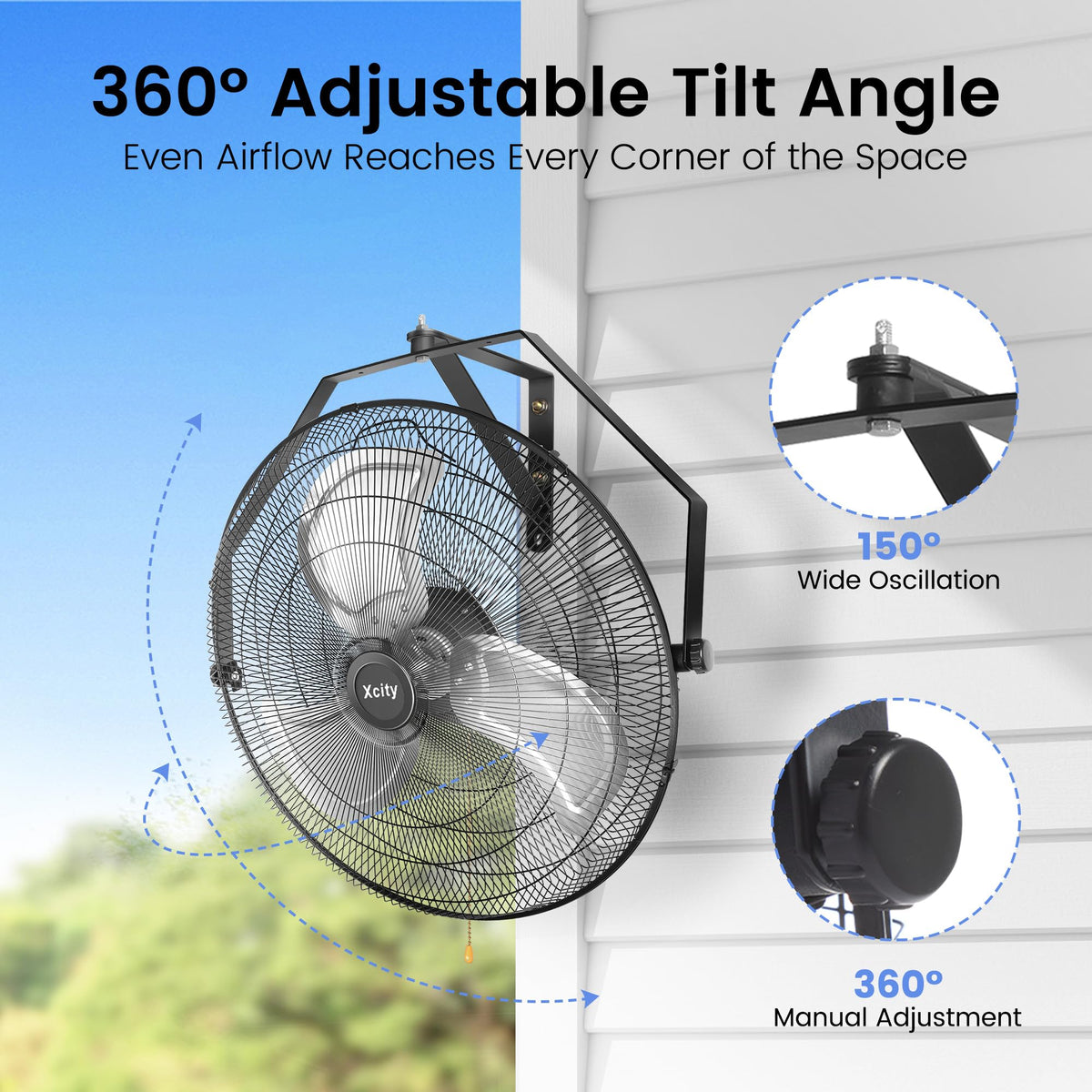 Wall Mount Fan 20" 3-Speed Q76371