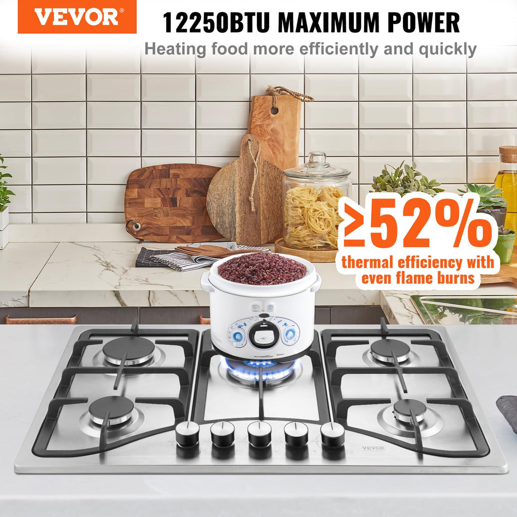 30-inch 5 Burners Stainless Steel Gas Cooktop O1098