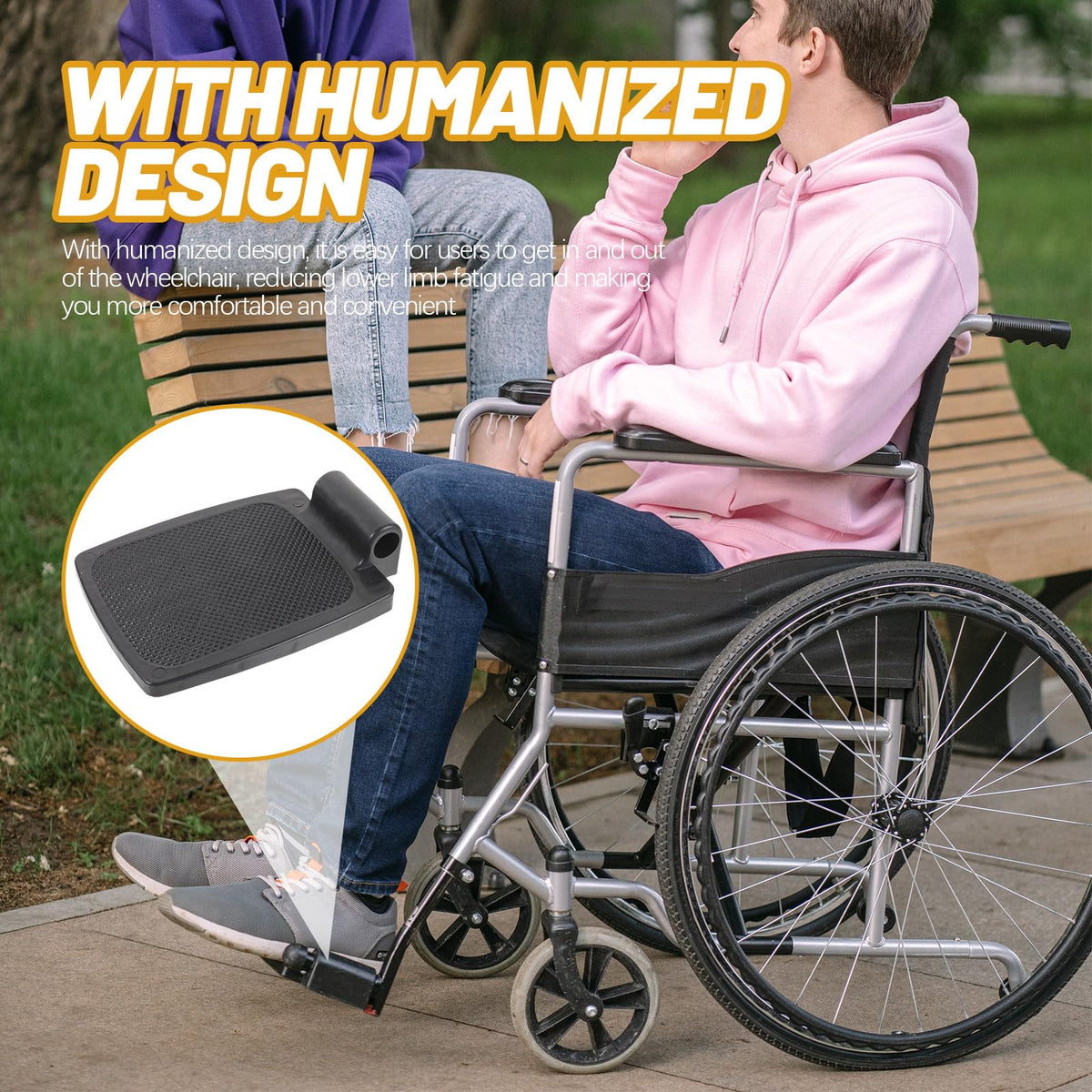 Plastic Wheelchair Footrest 1 Pair K279