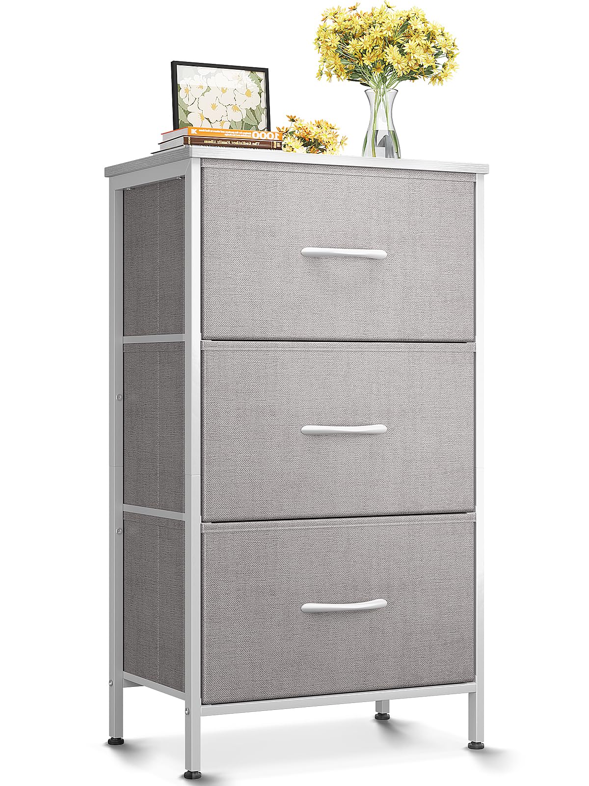 Light Grey 3 Drawer Dresser K83486