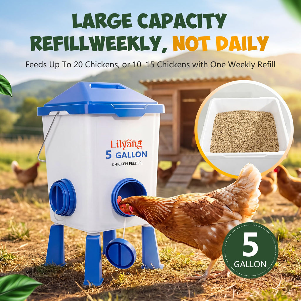 Chicken Feeder and Waterer Set 5 Gallon O402