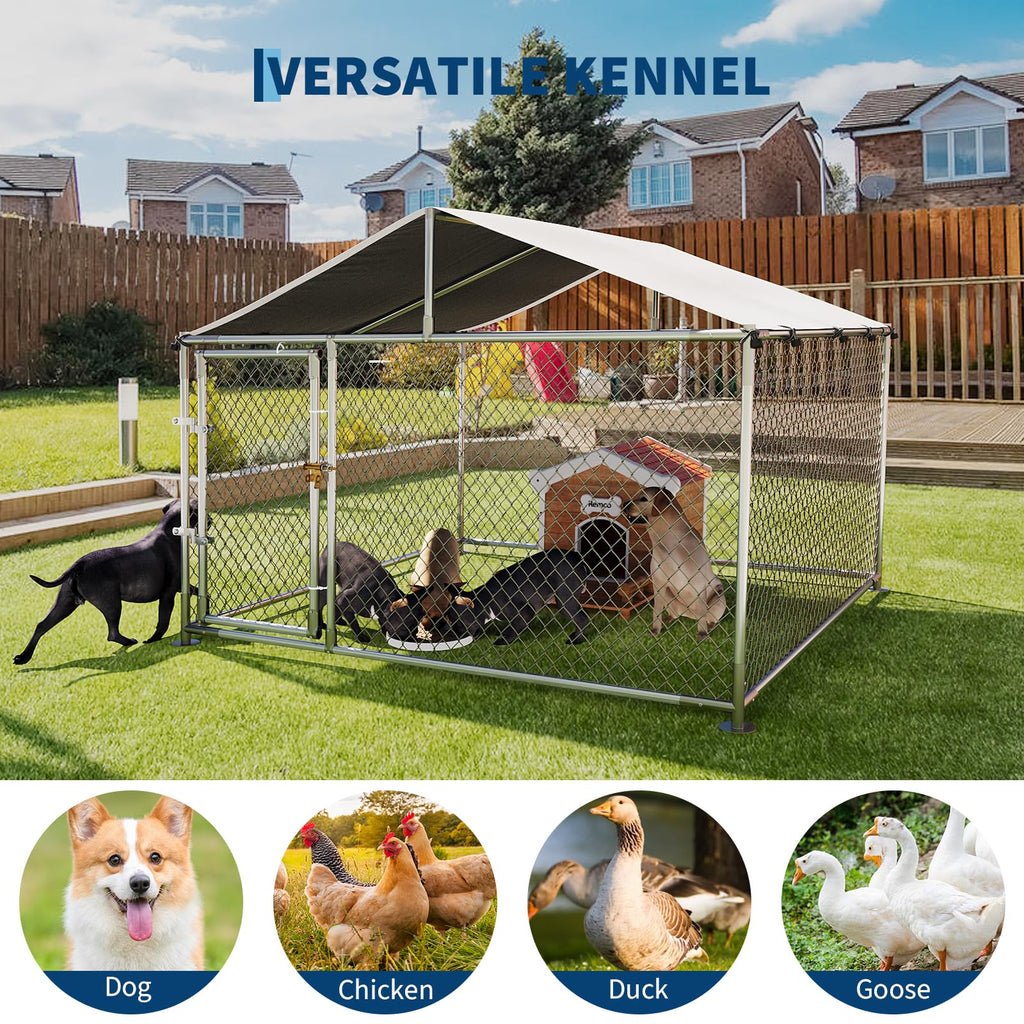 Large Outdoor Dog Kennel with Roof J380