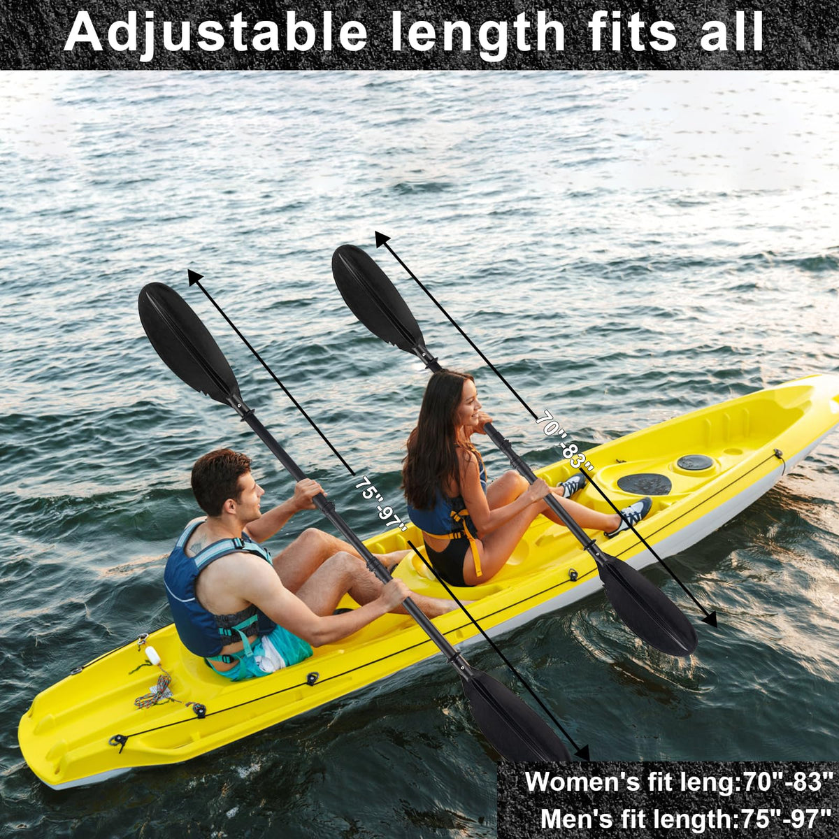 Telescoping Kayak Paddles with Paddle Leash M418520