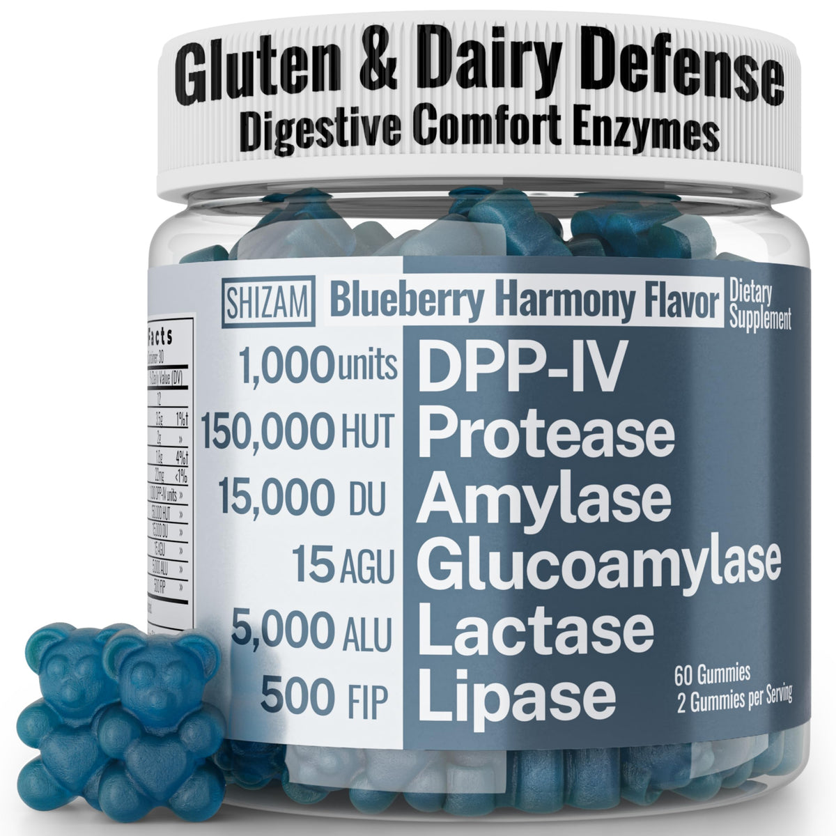 Gluten & Lactase Digestive Enzyme Gummies J522122