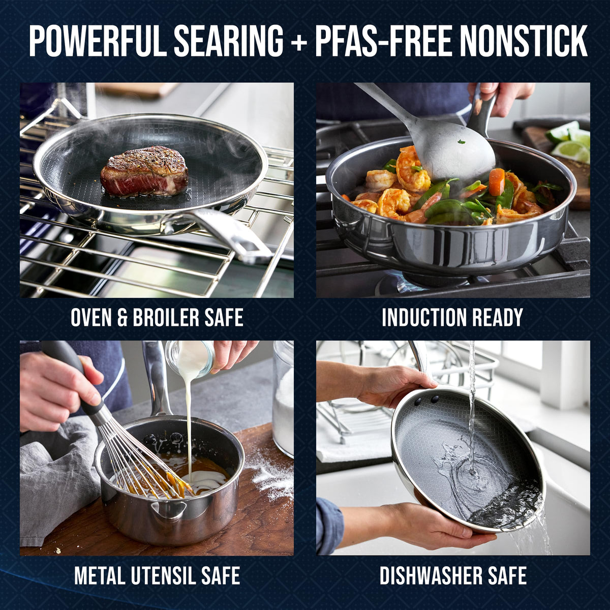 12 Piece Stainless Steel Nonstick Cookware Set B225634