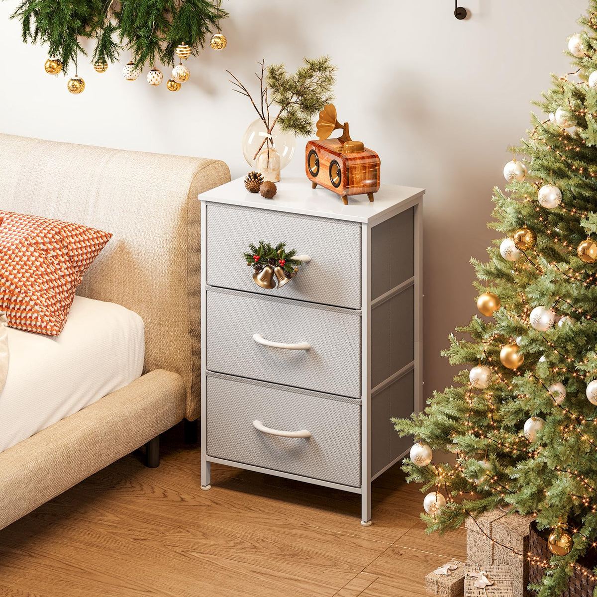 Light Grey 3 Drawer Dresser K83486