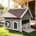 Wooden Elevated Outdoor Cat House H36572