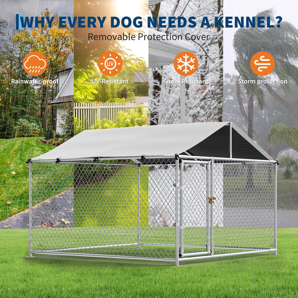 Large Outdoor Dog Kennel with Roof J380