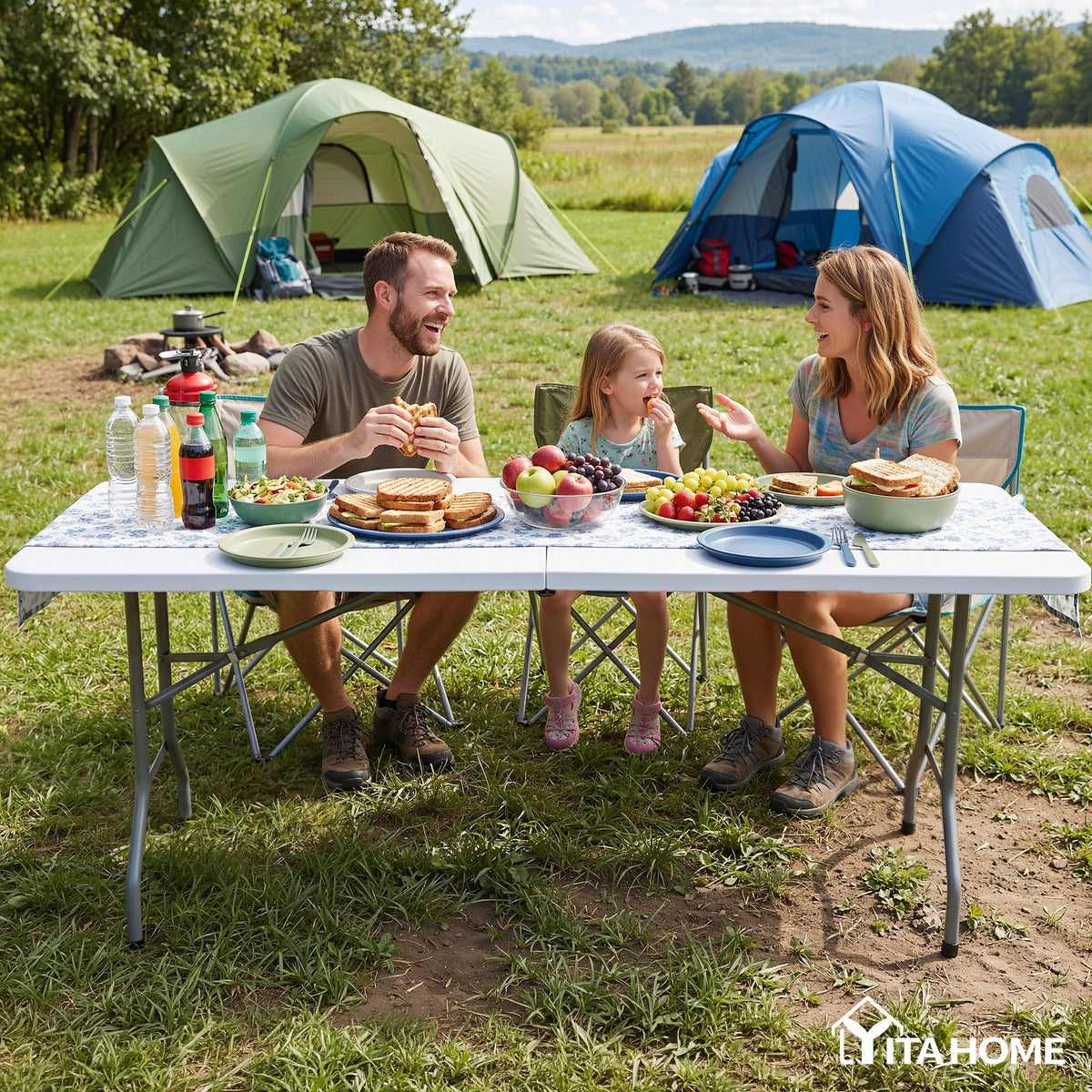 Heavy-Duty 6ft Folding Table with Handle D5202